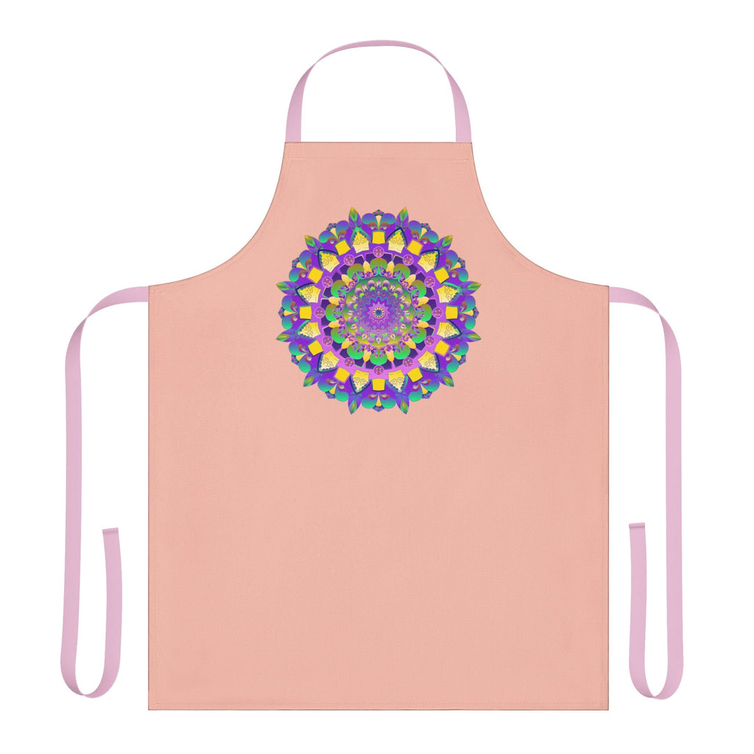 Mandala Art Apron - Peach - Kitchen Decor All Over Prints - Blululi