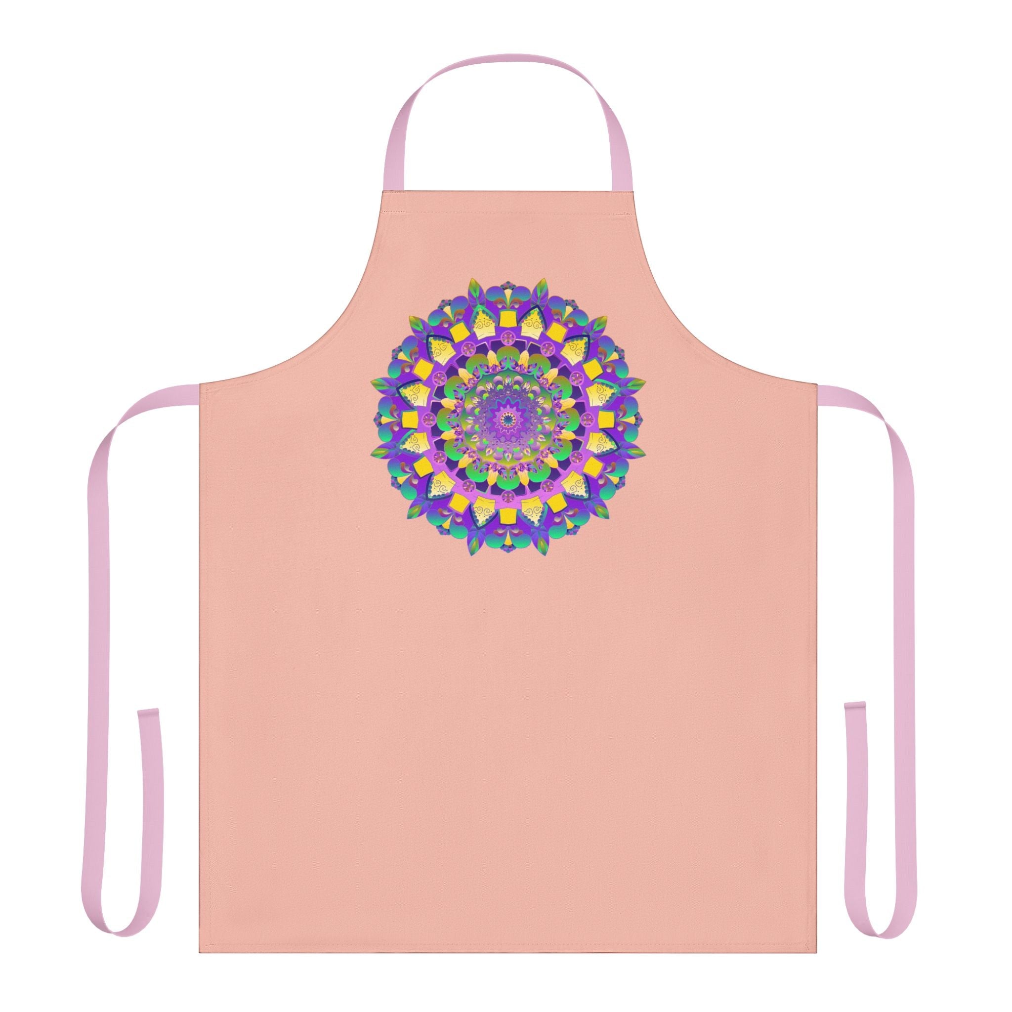 Mandala Art Apron - Peach - Kitchen Decor All Over Prints - Blululi