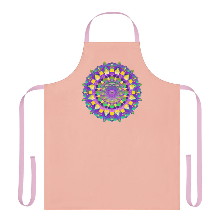 Mandala Art Apron - Peach - Kitchen Decor All Over Prints - Blululi