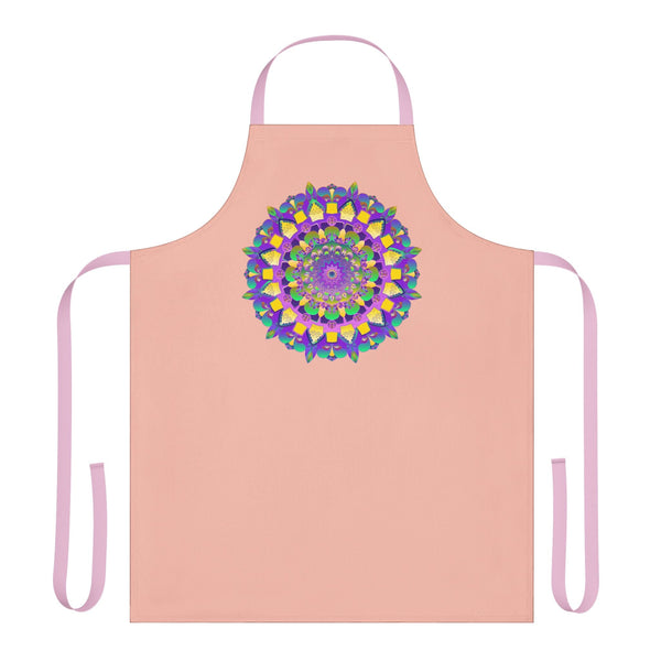 Mandala Art Apron - Peach - Kitchen Decor All Over Prints - Blululi