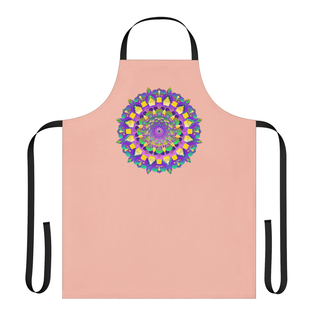 Mandala Art Apron - Peach - Kitchen Decor All Over Prints - Blululi