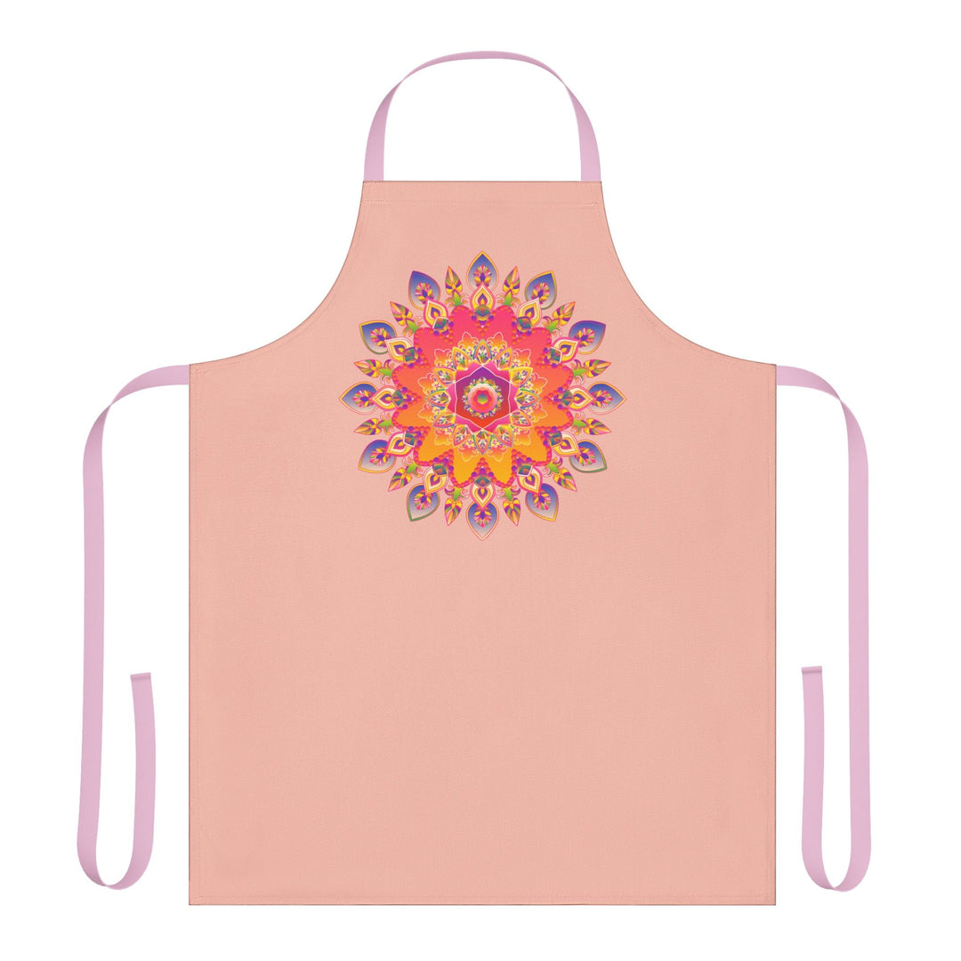 Mandala Art Apron - Peach | Kitchen Decor All Over Prints - Blululi