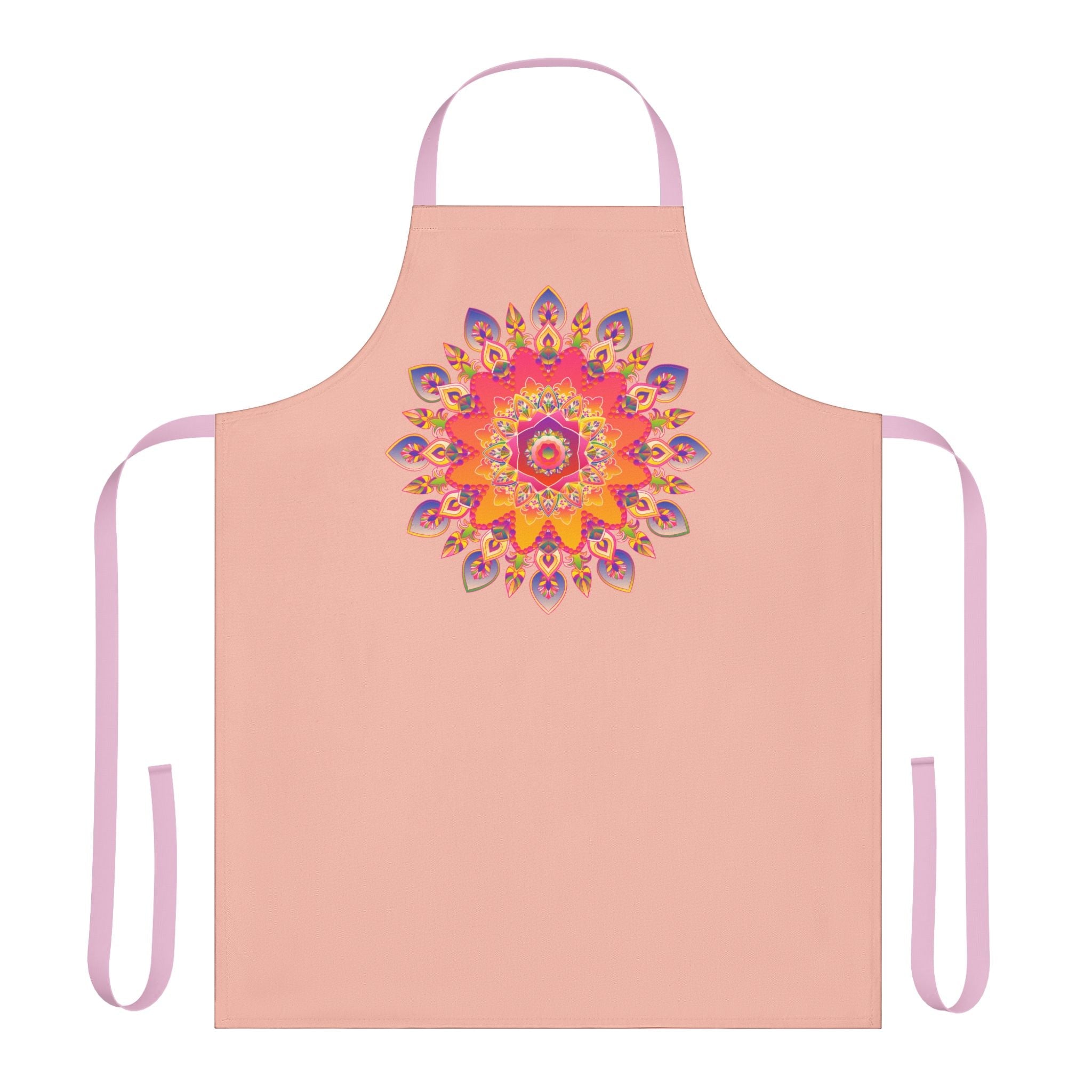 Mandala Art Apron - Peach | Kitchen Decor All Over Prints - Blululi