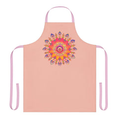 Mandala Art Apron - Peach | Kitchen Decor All Over Prints - Blululi