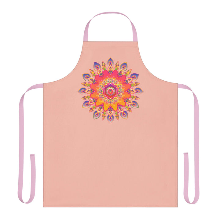 Mandala Art Apron - Peach | Kitchen Decor All Over Prints - Blululi