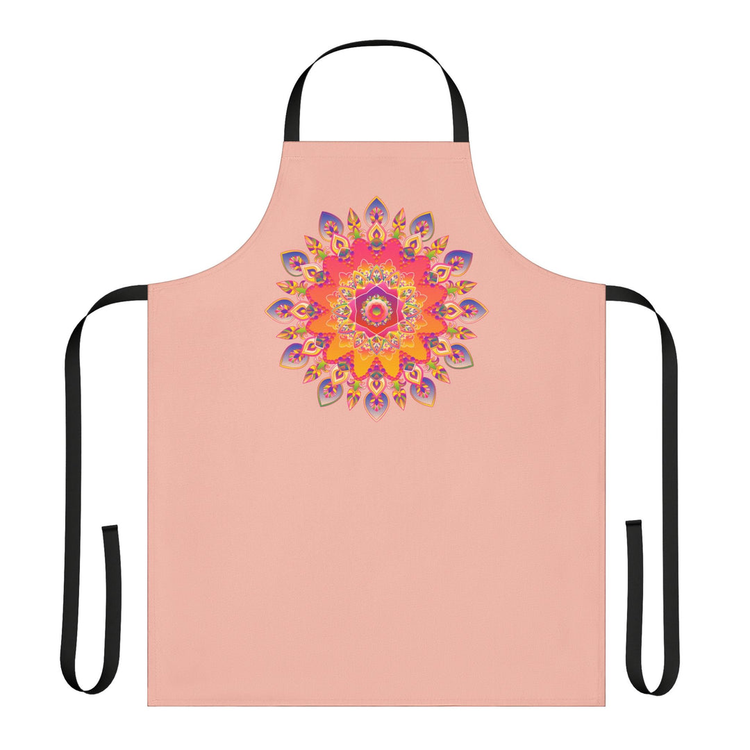 Mandala Art Apron - Peach | Kitchen Decor All Over Prints - Blululi