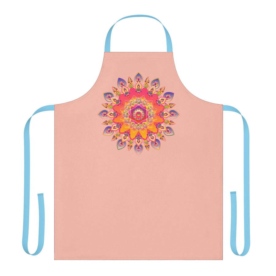 Mandala Art Apron - Peach | Kitchen Decor All Over Prints - Blululi