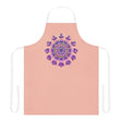 Mandala Art Apron - Peach & Purple All Over Prints - Blululi