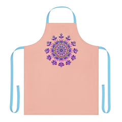 Mandala Art Apron - Peach & Purple All Over Prints - Blululi
