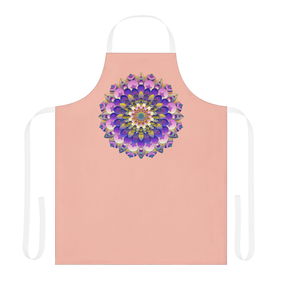 Mandala Art Apron - Peach & Rainbow All Over Prints - Blululi