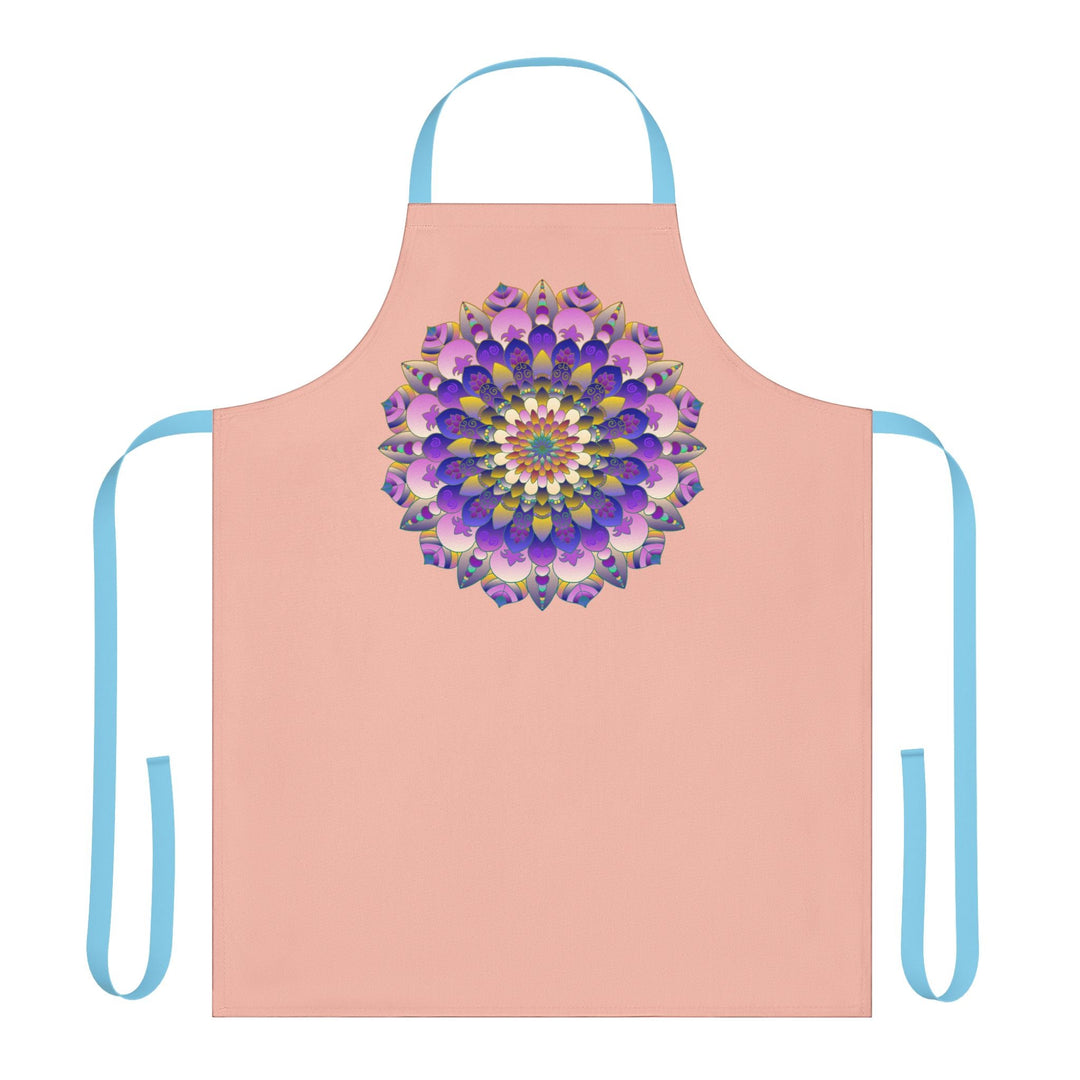 Mandala Art Apron - Peach & Rainbow All Over Prints - Blululi