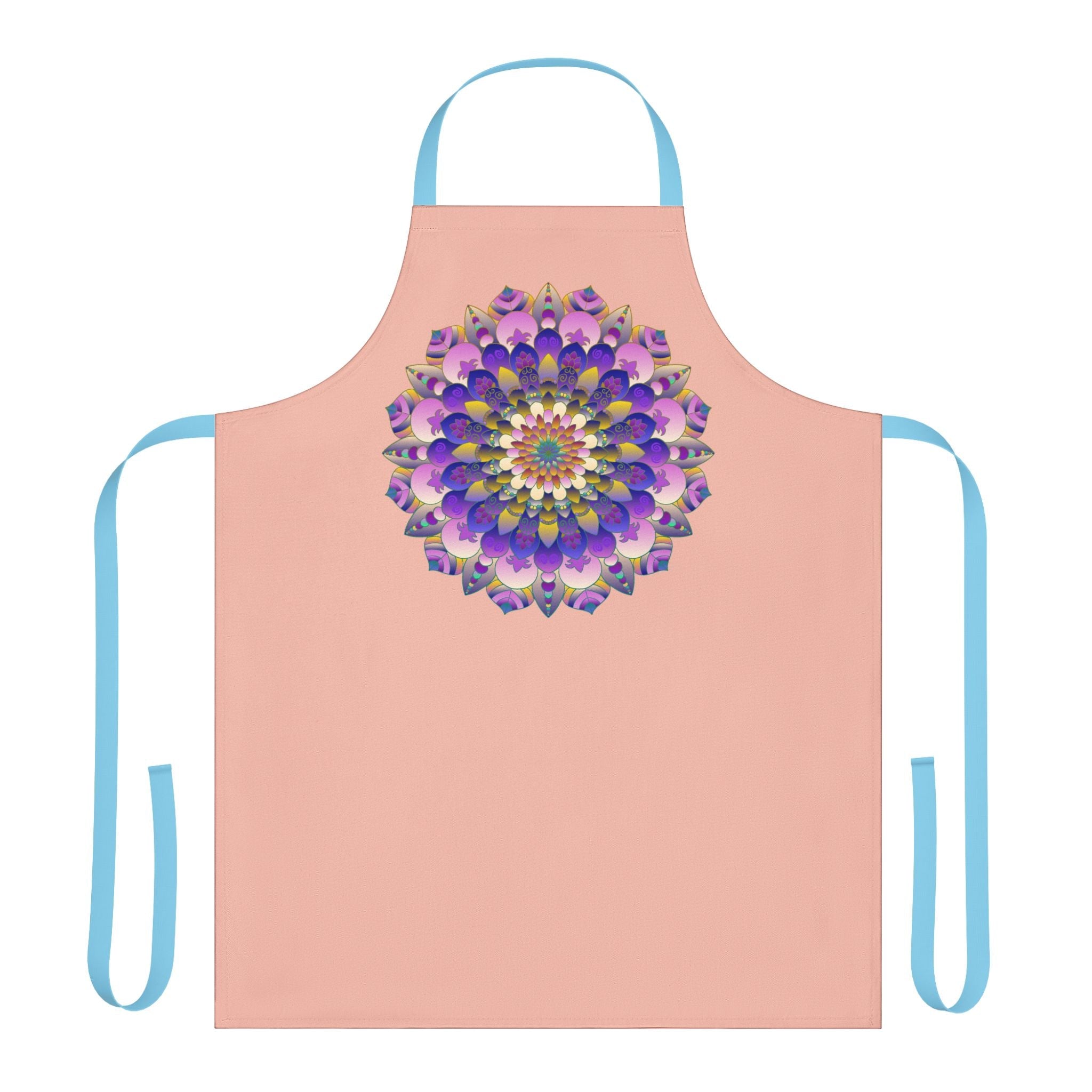 Mandala Art Apron - Peach & Rainbow All Over Prints - Blululi