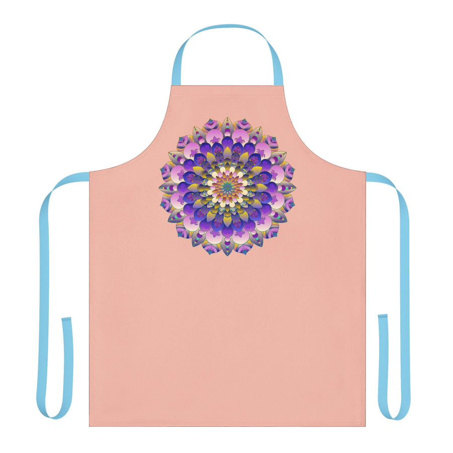 Mandala Art Apron - Peach & Rainbow All Over Prints - Blululi