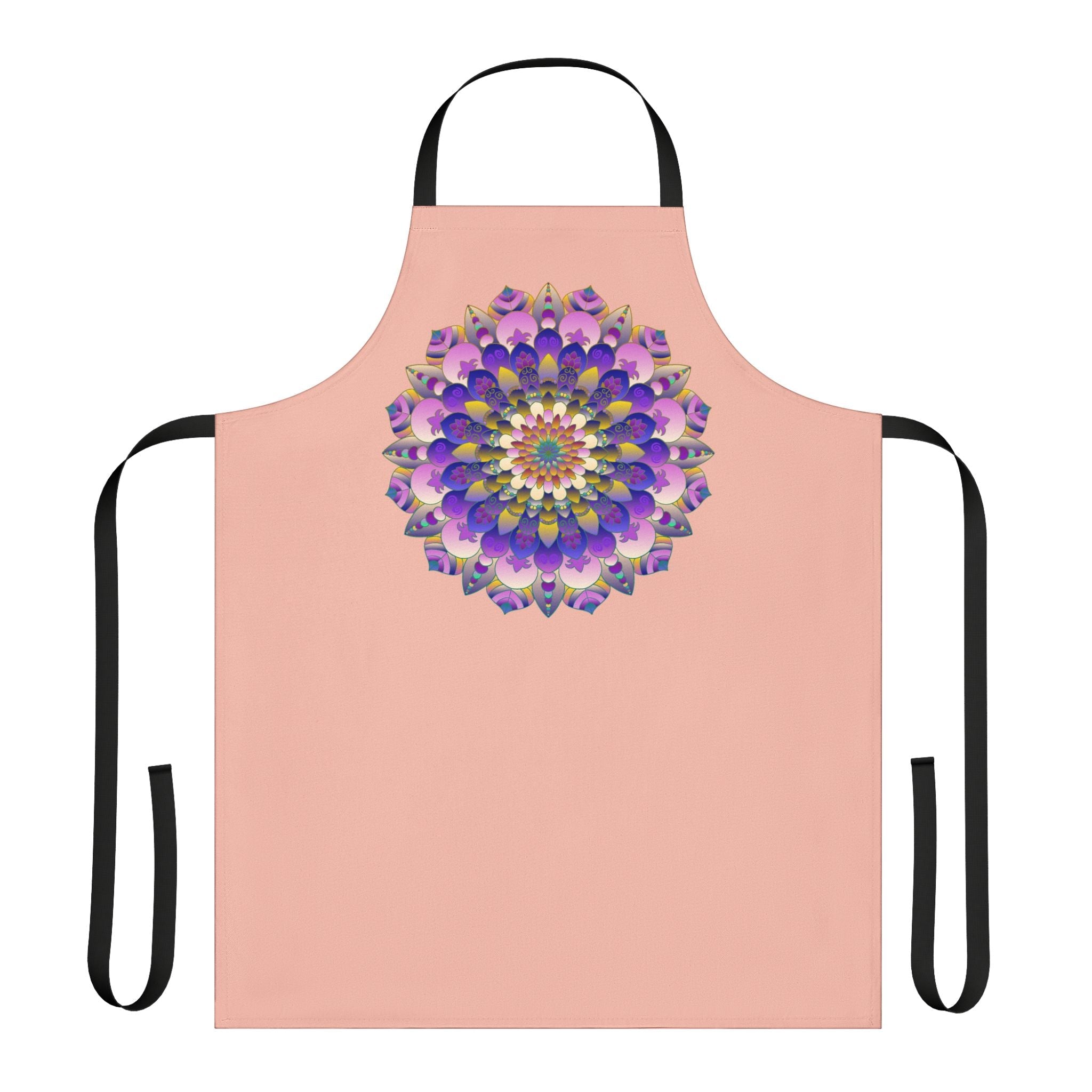 Mandala Art Apron - Peach & Rainbow All Over Prints - Blululi