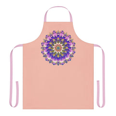 Mandala Art Apron - Peach & Rainbow All Over Prints - Blululi