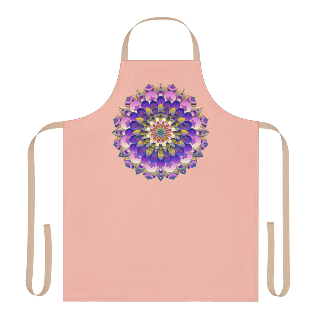 Mandala Art Apron - Peach & Rainbow All Over Prints - Blululi