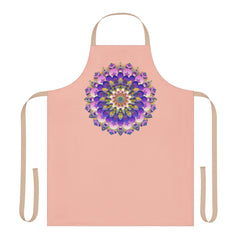 Mandala Art Apron - Peach & Rainbow All Over Prints - Blululi