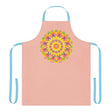 Mandala Art Apron - Peach & Rainbow All Over Prints - Blululi