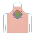 Mandala Art Apron - Peach & Vibrant All Over Prints - Blululi