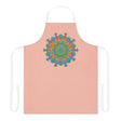Mandala Art Apron - Peach & Vibrant All Over Prints - Blululi