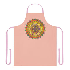 Mandala Art Apron - Peach & Vibrant All Over Prints - Blululi