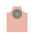 Mandala Art Apron - Peach, Yellow, Blue All Over Prints - Blululi