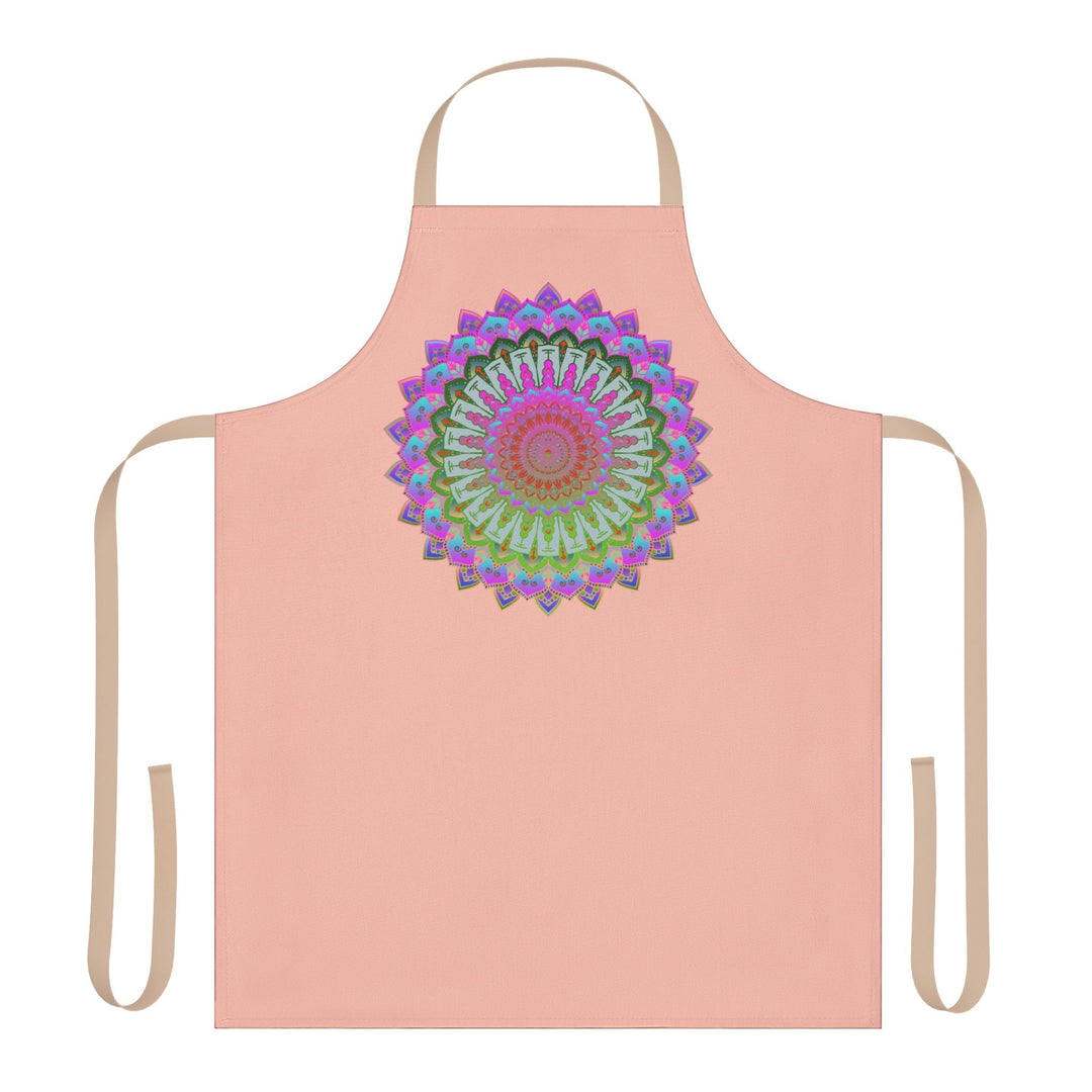 Mandala Art Apron - Peachy & Colorful All Over Prints - Blululi