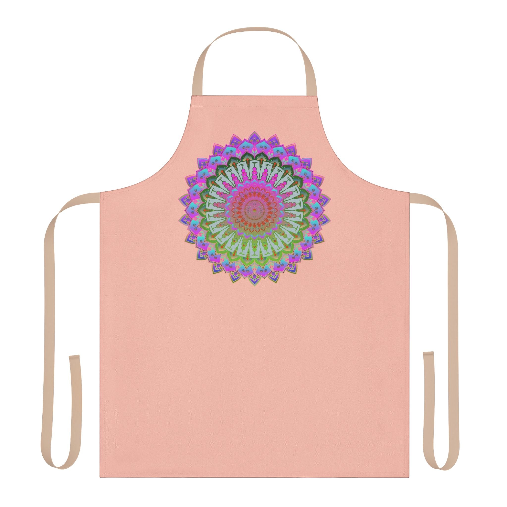 Mandala Art Apron - Peachy & Colorful All Over Prints - Blululi