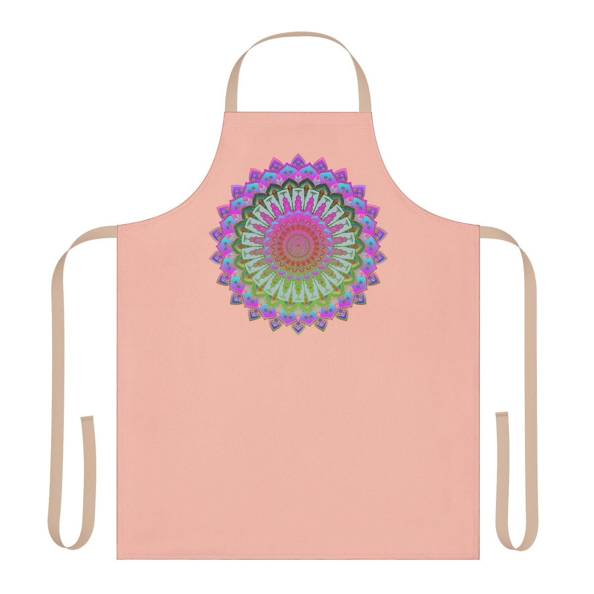 Mandala Art Apron - Peachy & Colorful All Over Prints - Blululi