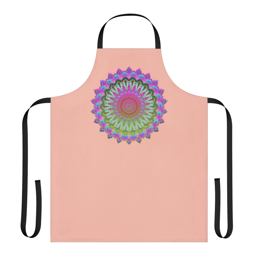 Mandala Art Apron - Peachy & Colorful All Over Prints - Blululi