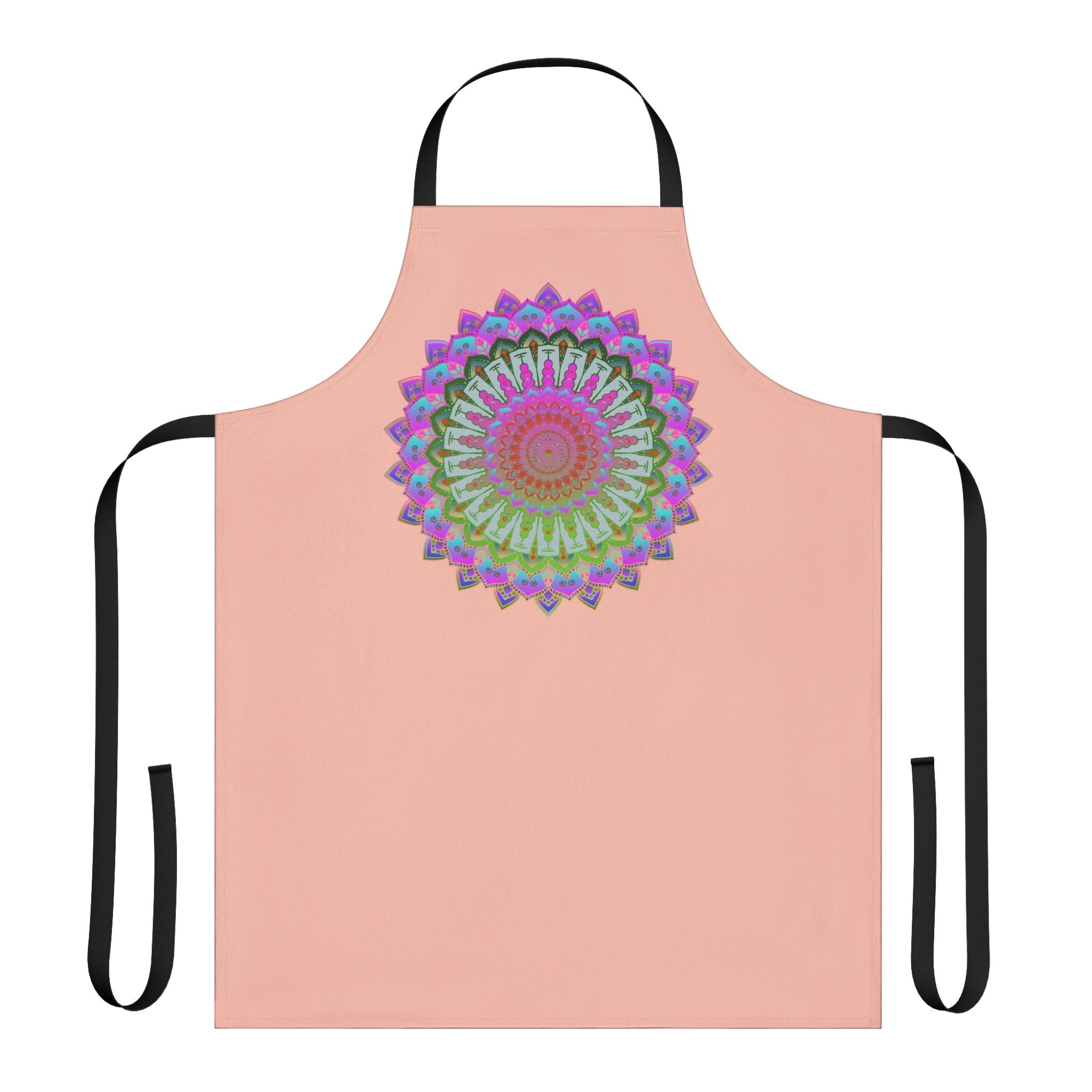 Mandala Art Apron - Peachy & Colorful All Over Prints - Blululi