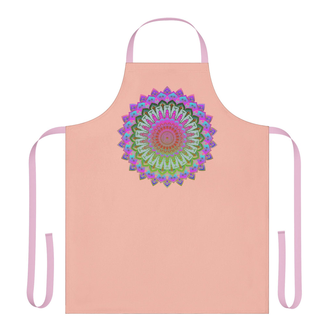 Mandala Art Apron - Peachy & Colorful All Over Prints - Blululi