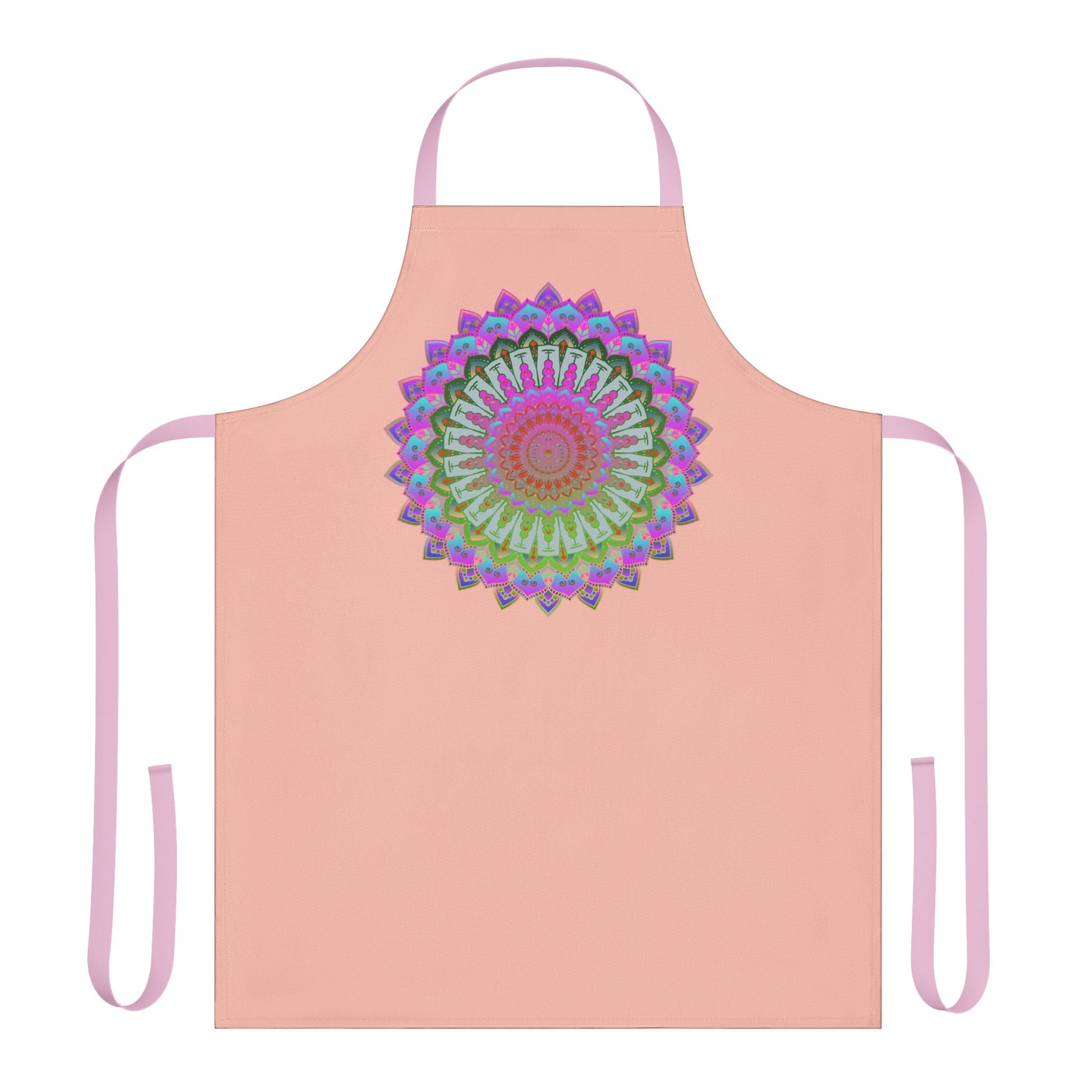 Mandala Art Apron - Peachy & Colorful All Over Prints - Blululi