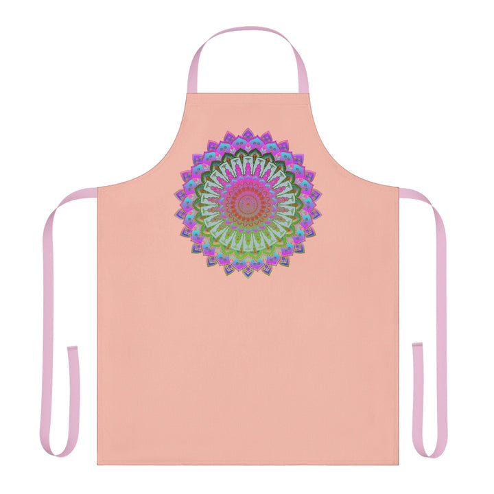 Mandala Art Apron - Peachy & Colorful All Over Prints - Blululi