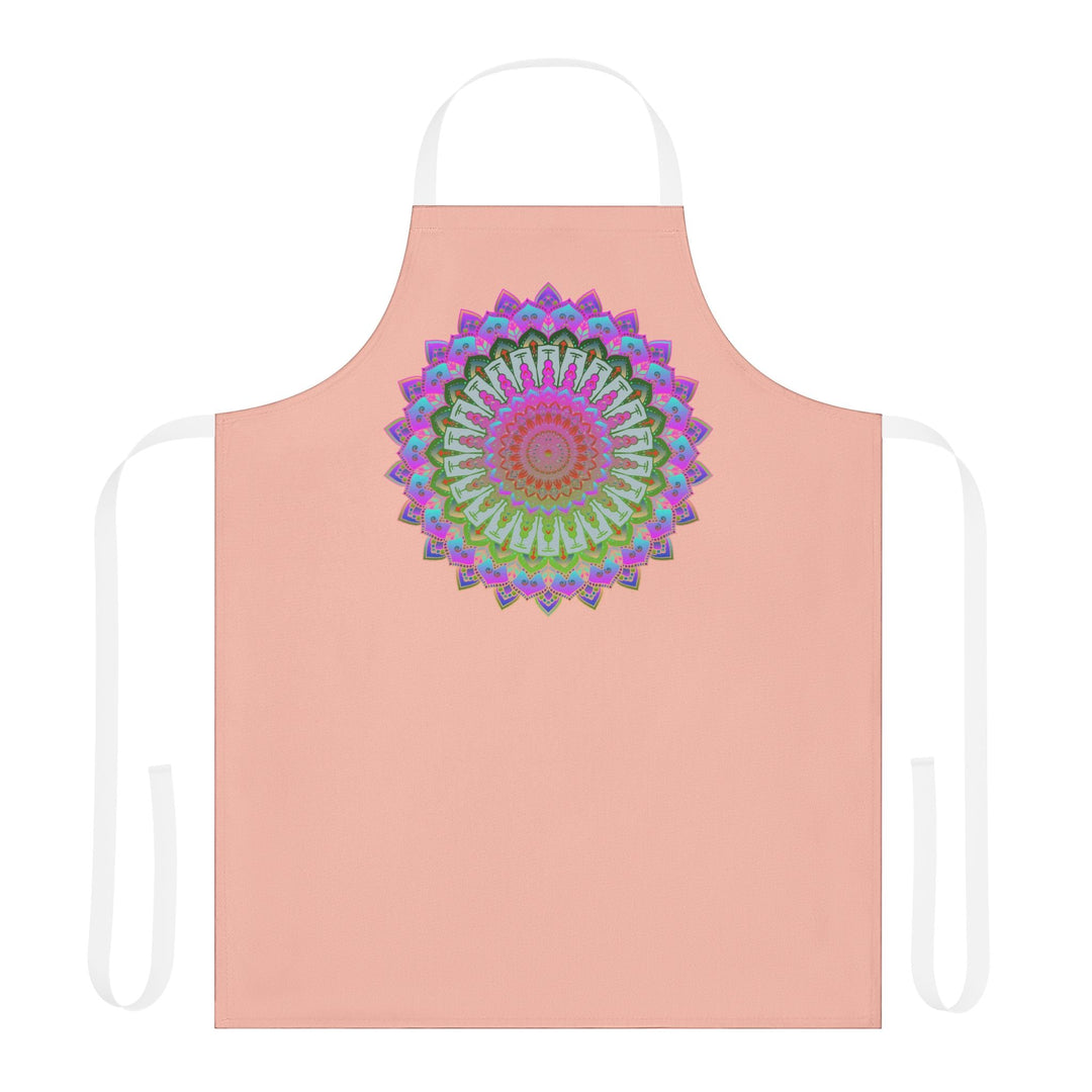 Mandala Art Apron - Peachy & Colorful All Over Prints - Blululi