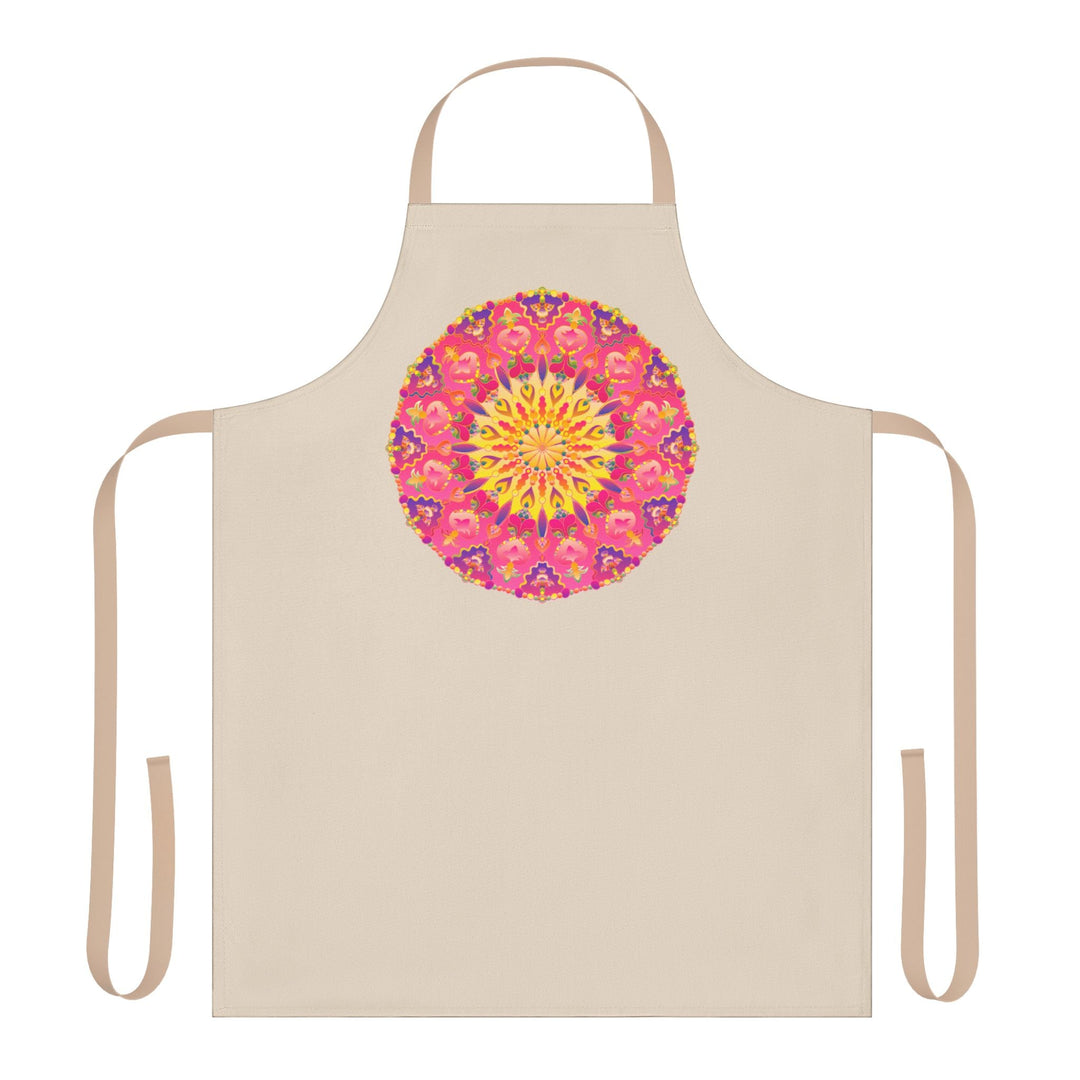 Mandala Art Apron - Pink, Yellow, Green All Over Prints - Blululi