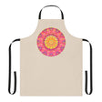 Mandala Art Apron - Pink, Yellow, Green All Over Prints - Blululi