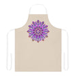 Mandala Art Apron - Purple & Pink Floral Design All Over Prints - Blululi