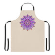 Mandala Art Apron - Purple & Pink Floral Design All Over Prints - Blululi
