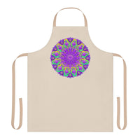 Mandala Art Apron - Purple & Yellow All Over Prints - Blululi
