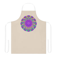 Mandala Art Apron - Purple & Yellow All Over Prints - Blululi
