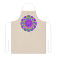 Mandala Art Apron - Purple & Yellow All Over Prints - Blululi
