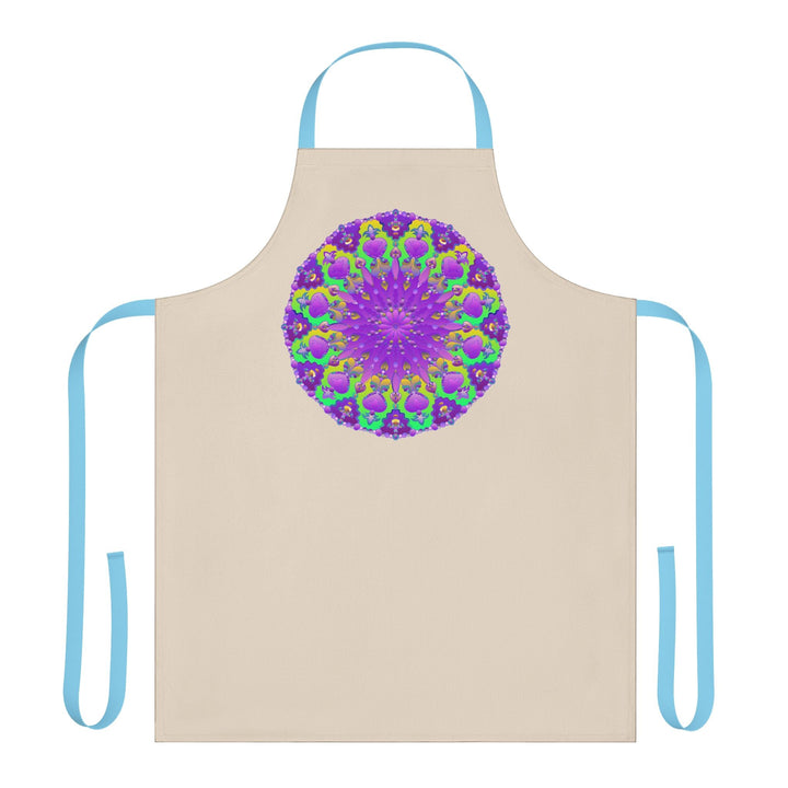 Mandala Art Apron - Purple & Yellow All Over Prints - Blululi