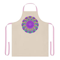 Mandala Art Apron - Purple & Yellow All Over Prints - Blululi