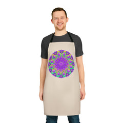 Mandala Art Apron - Purple & Yellow All Over Prints - Blululi
