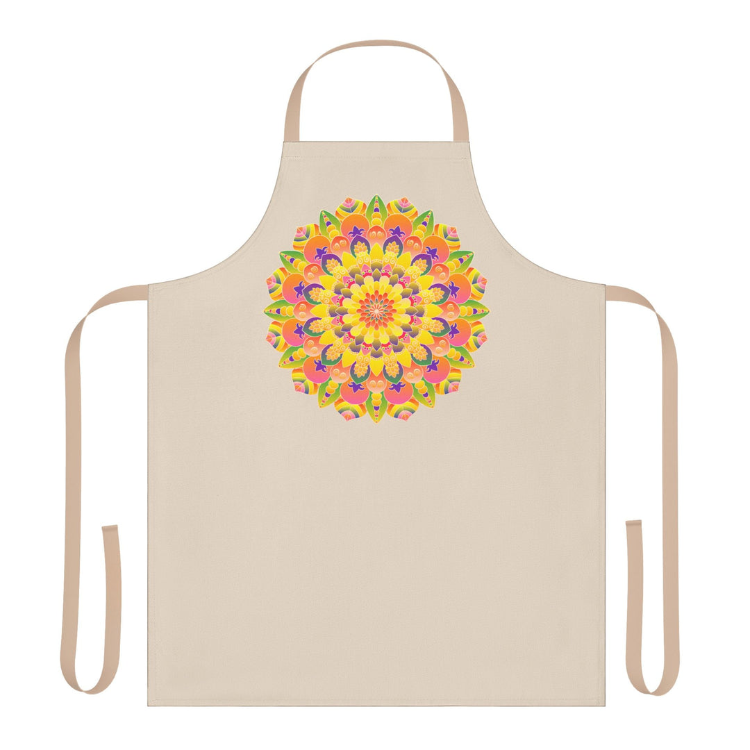 Mandala Art Apron - Rainbow & Floral All Over Prints - Blululi