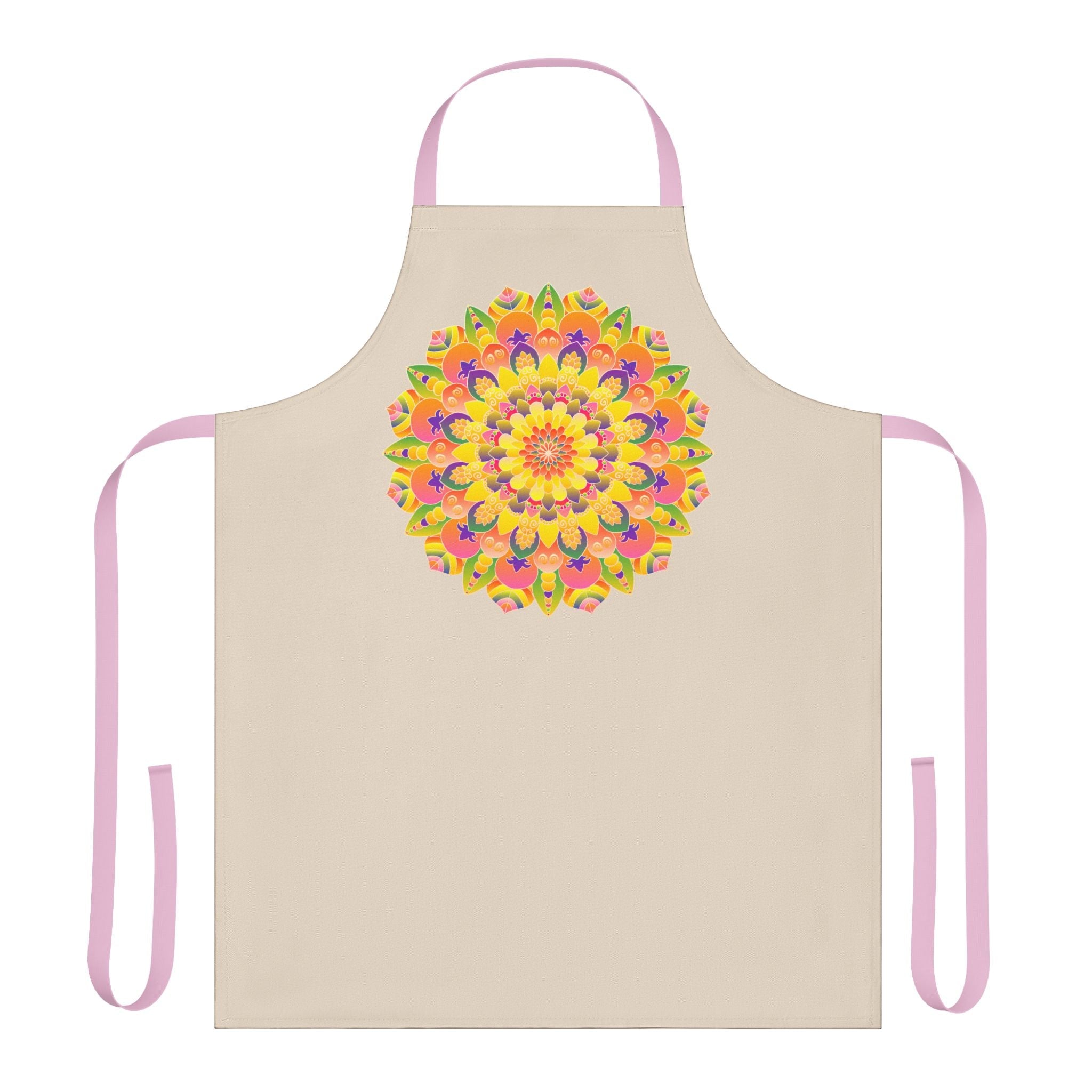 Mandala Art Apron - Rainbow & Floral All Over Prints - Blululi