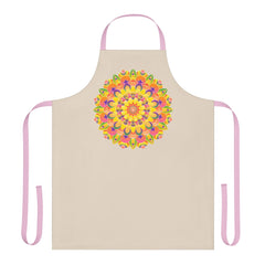 Mandala Art Apron - Rainbow & Floral All Over Prints - Blululi