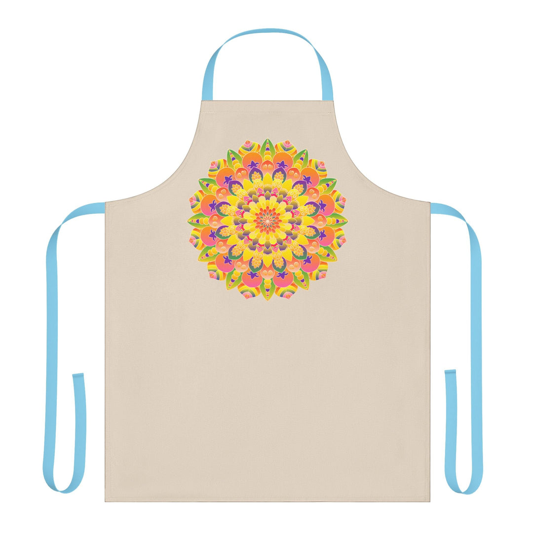 Mandala Art Apron - Rainbow & Floral All Over Prints - Blululi