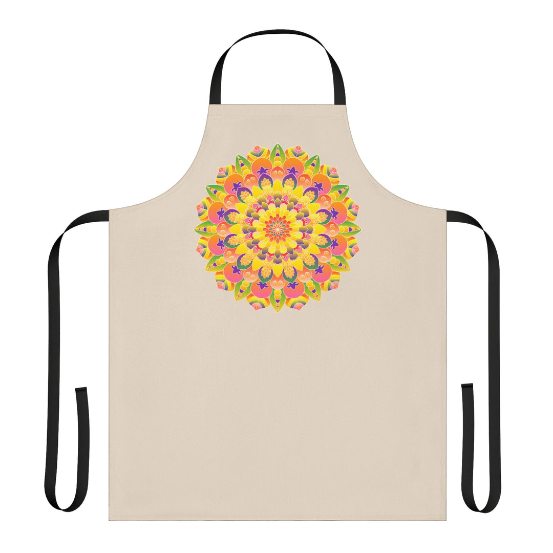 Mandala Art Apron - Rainbow & Floral All Over Prints - Blululi